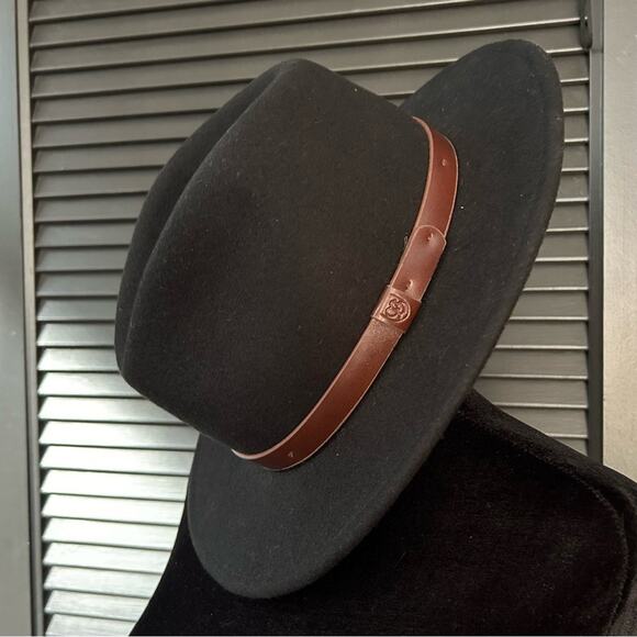 Brixton “Messer” Fedora Hat in Black 100% Wool, Unisex, Size M, 7 1/4 (58cm) main image 11